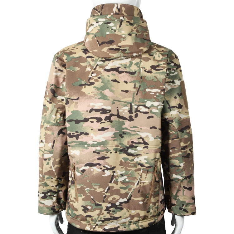 Military Tactical Softshell Jacket Combat Top with Multi Pockets Coat for Mens