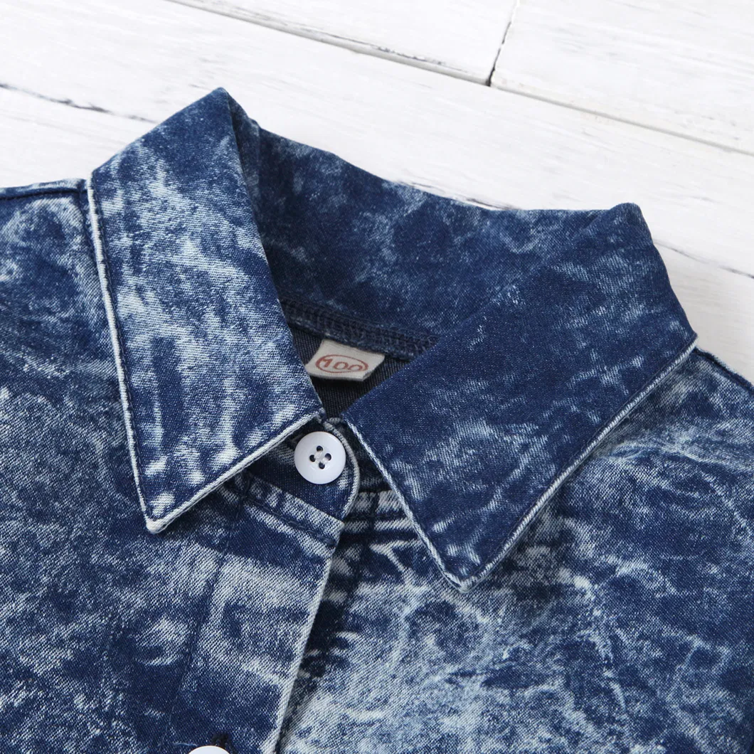 Custom Long Sleeve Casual Denim Clothing for Kids/Girls/Boys/Children/Baby/Children Clothes