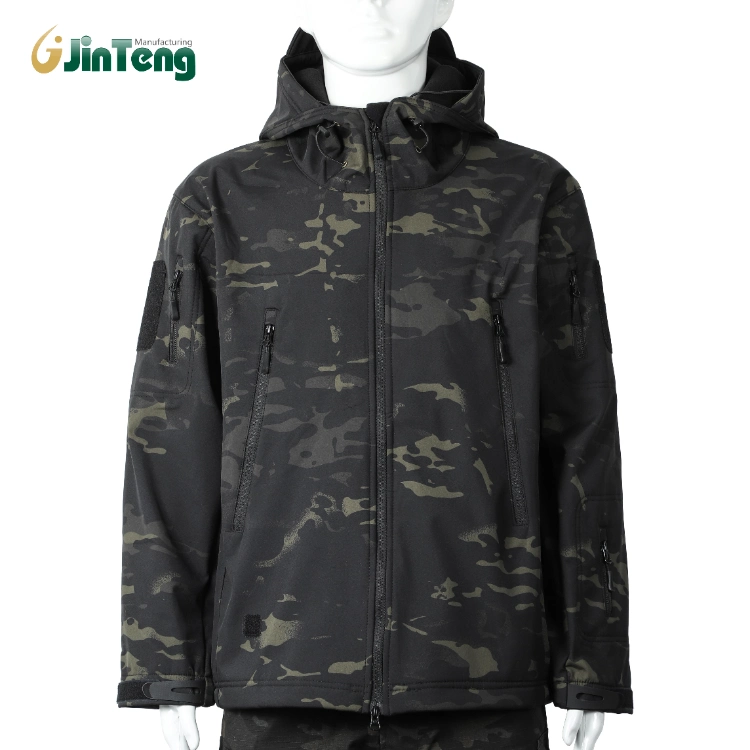 Military Tactical Softshell Jacket Combat Top with Multi Pockets Coat for Mens